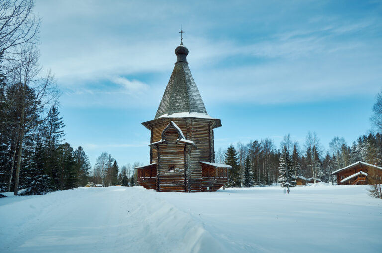 Russian Traditional wooden church