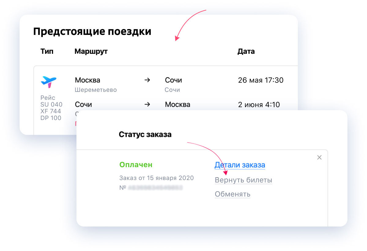 Как вернуть авиабилет в личном кабинете